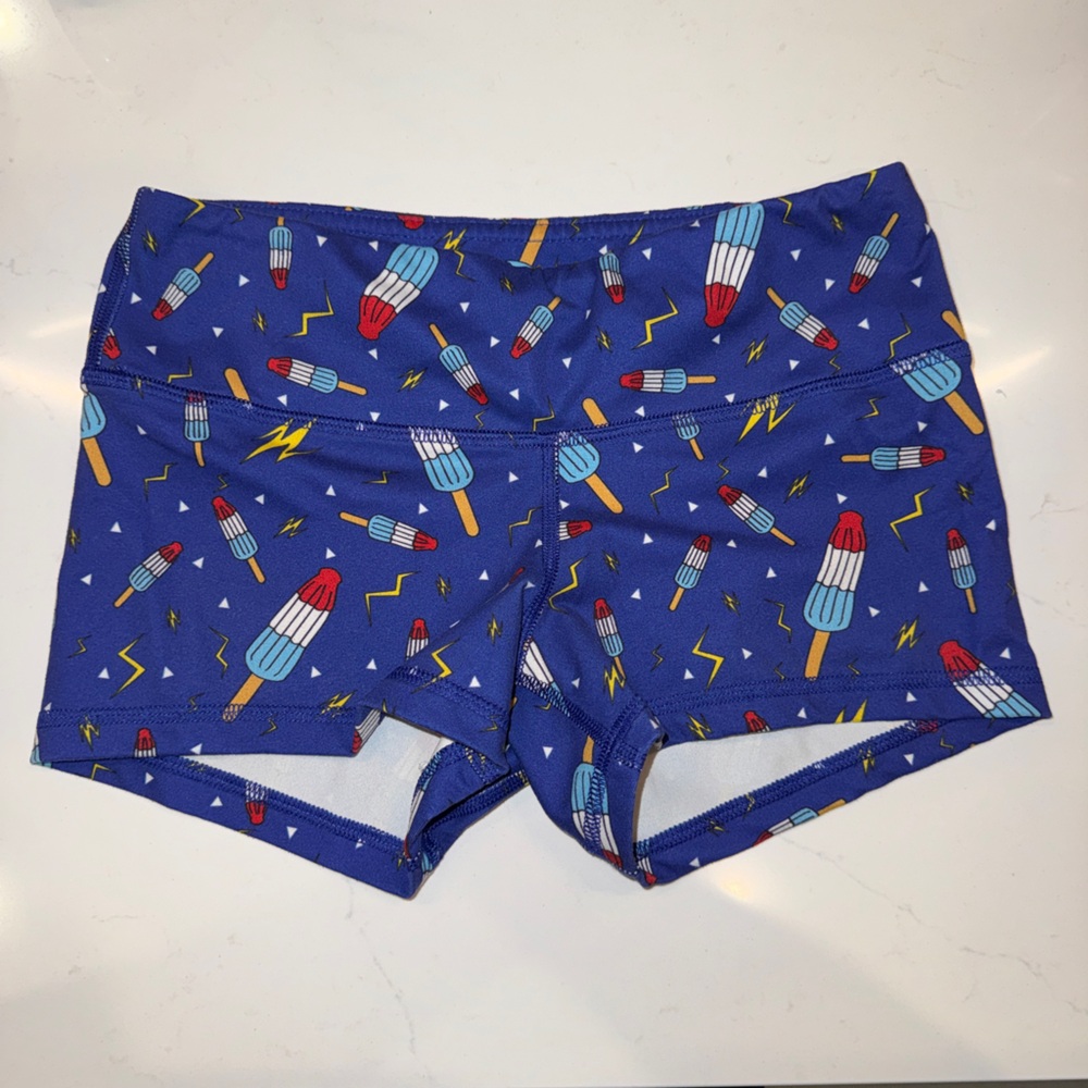 FLEO Low Rise Blue Popsicle Shorts XS